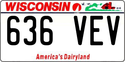 WI license plate 636VEV