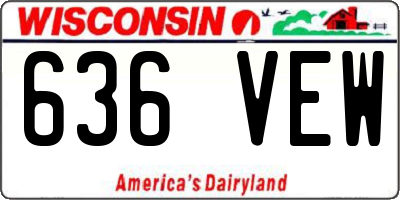 WI license plate 636VEW