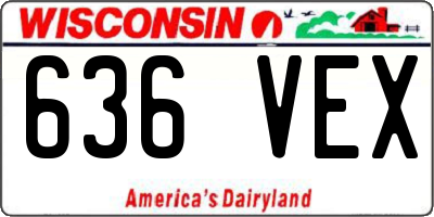 WI license plate 636VEX
