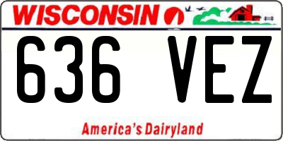 WI license plate 636VEZ