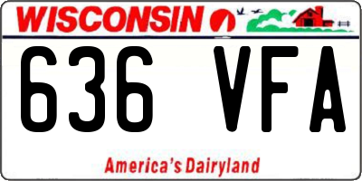 WI license plate 636VFA