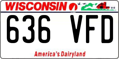 WI license plate 636VFD