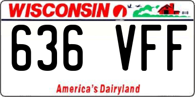 WI license plate 636VFF