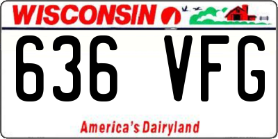 WI license plate 636VFG