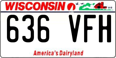 WI license plate 636VFH