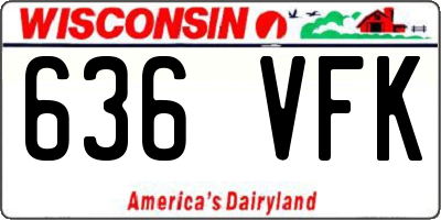 WI license plate 636VFK