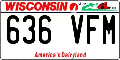 WI license plate 636VFM