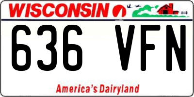WI license plate 636VFN