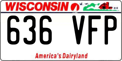 WI license plate 636VFP