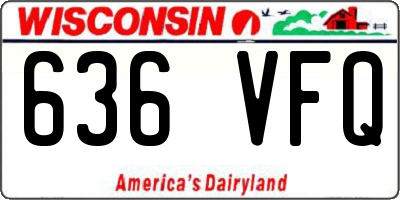 WI license plate 636VFQ