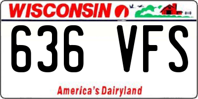 WI license plate 636VFS
