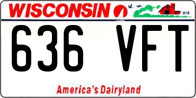 WI license plate 636VFT