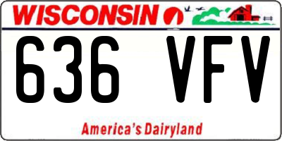 WI license plate 636VFV