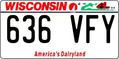WI license plate 636VFY