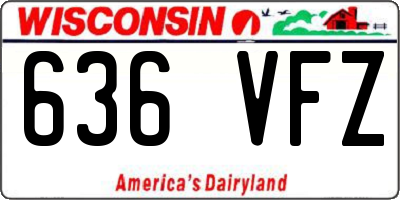WI license plate 636VFZ
