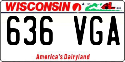 WI license plate 636VGA
