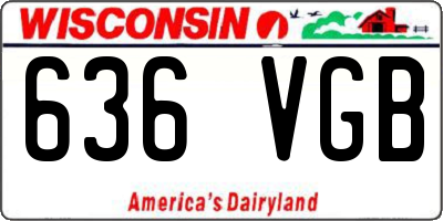 WI license plate 636VGB
