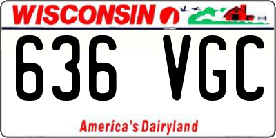 WI license plate 636VGC
