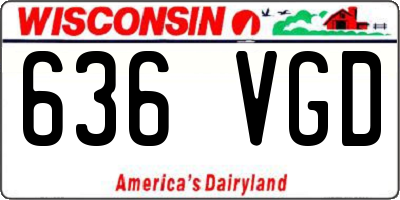WI license plate 636VGD