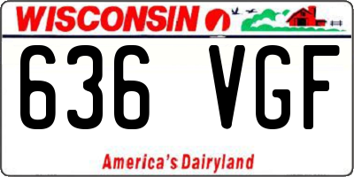 WI license plate 636VGF