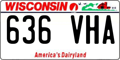 WI license plate 636VHA