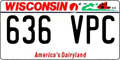 WI license plate 636VPC