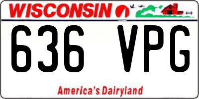 WI license plate 636VPG