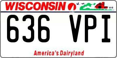 WI license plate 636VPI