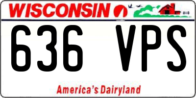 WI license plate 636VPS