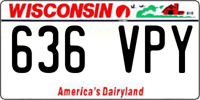 WI license plate 636VPY