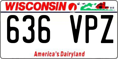 WI license plate 636VPZ