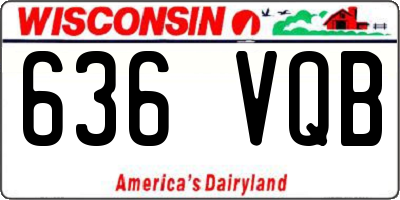 WI license plate 636VQB