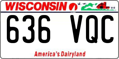 WI license plate 636VQC
