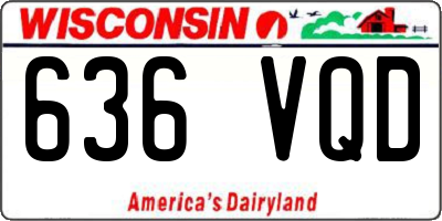 WI license plate 636VQD