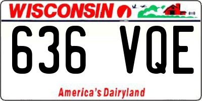 WI license plate 636VQE
