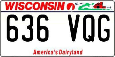 WI license plate 636VQG