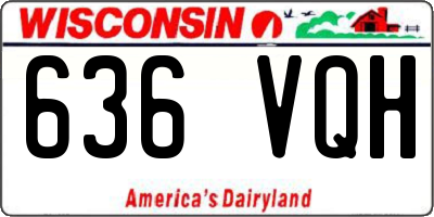 WI license plate 636VQH