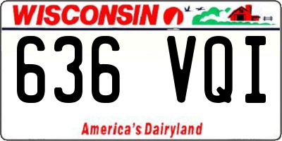 WI license plate 636VQI
