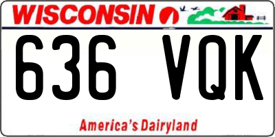 WI license plate 636VQK