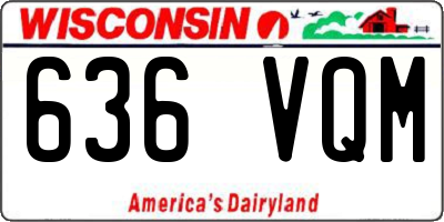 WI license plate 636VQM