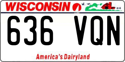 WI license plate 636VQN