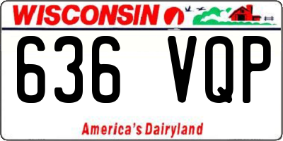 WI license plate 636VQP