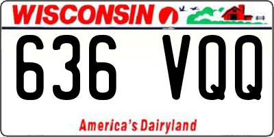 WI license plate 636VQQ