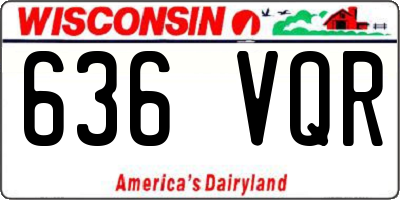 WI license plate 636VQR