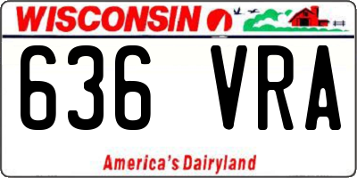 WI license plate 636VRA