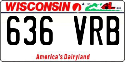 WI license plate 636VRB
