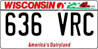 WI license plate 636VRC