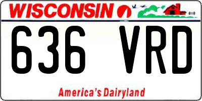 WI license plate 636VRD