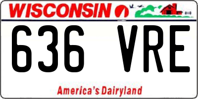 WI license plate 636VRE