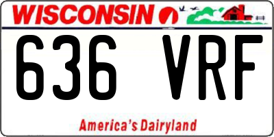WI license plate 636VRF